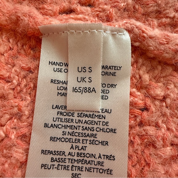 Free People | Textured Knit Open Front Cardigan, “Pinched Cheeks Combo” Coral - Picture 10 of 10